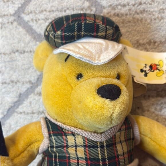Disney Yellow and Gray Stuffed Winnie the Pooh Plush Golfer Pooh - Picture 4 of 6